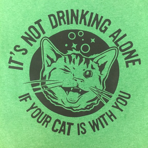 Delta Tops - Graphic Tee Cats & Drinking